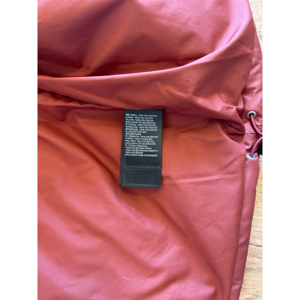 The North Face‎ Womens Sylvester Chevron Puffer Vest XL Burgundy Orange Gorpcore - Picture 7 of 9
